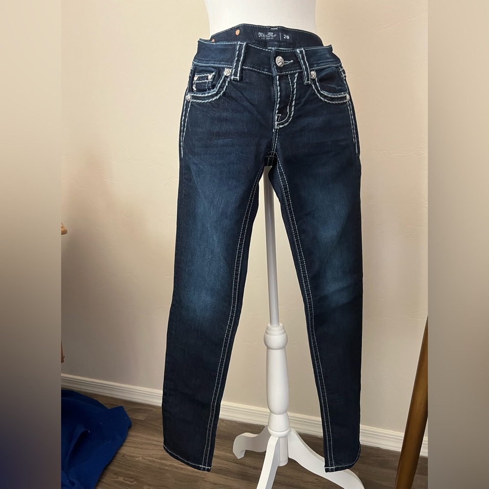 Miss Me Indigo Denim with Silver Accents